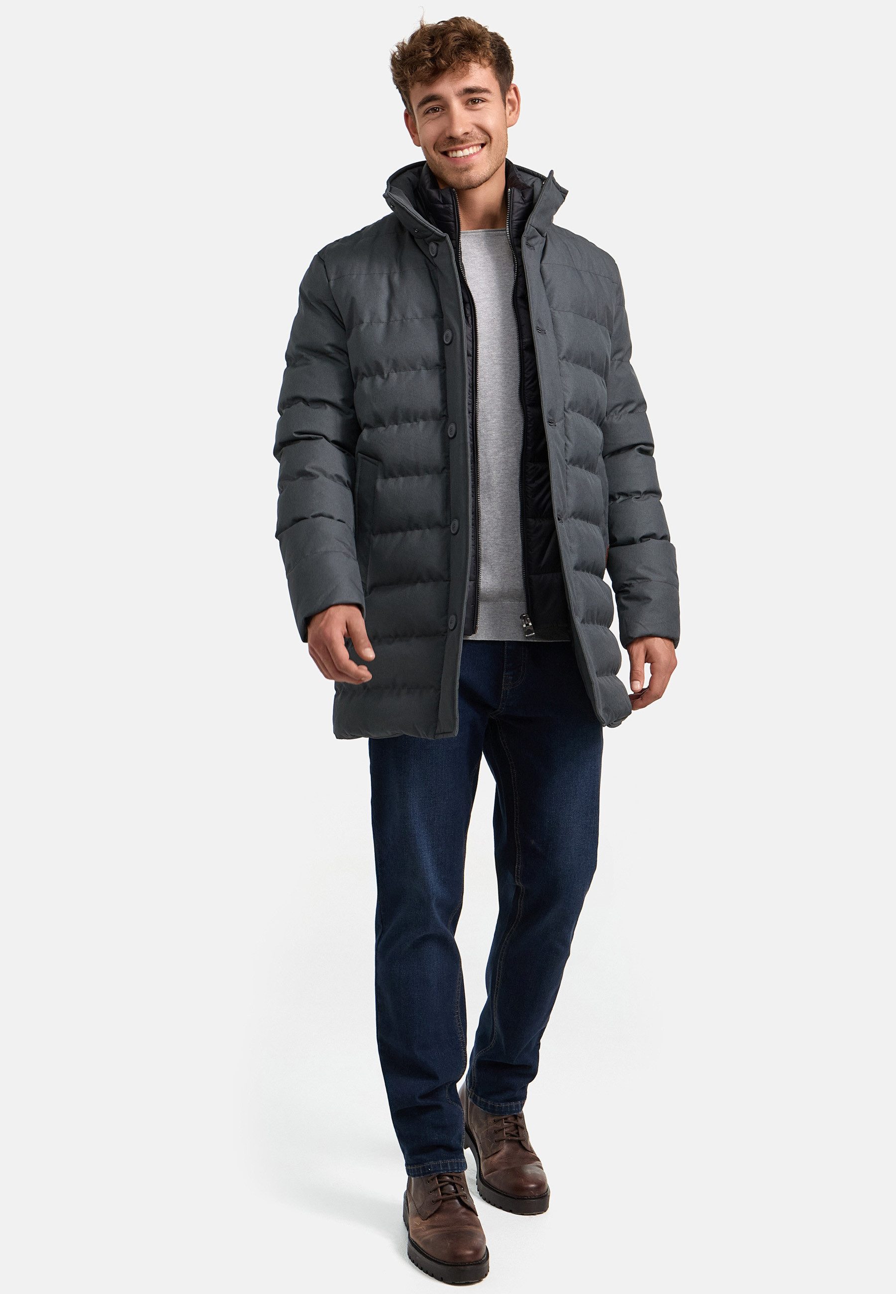 Indicode Wintermantel Herren INWooding Jacke Winter Herrenjacke Jacke mit abnehmbarem Inlay