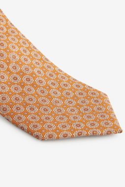 Next Krawatte Leinen-Krawatte mit Design (1-St)