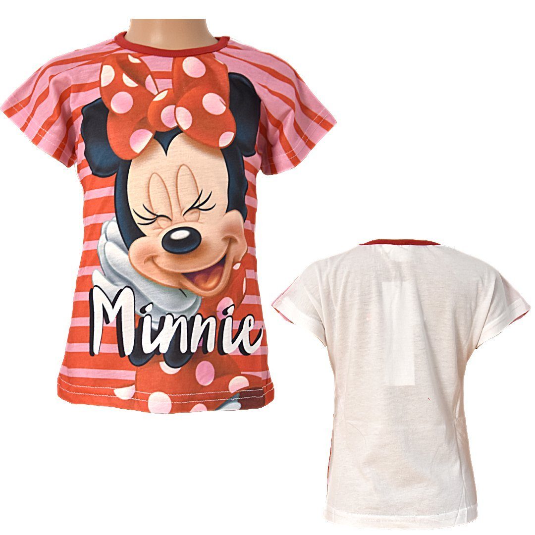 Maus 92-128 Rot Minnie Minnie Mädchen Gr. T-Shirt Mouse Kurzarmshirt Disney cm