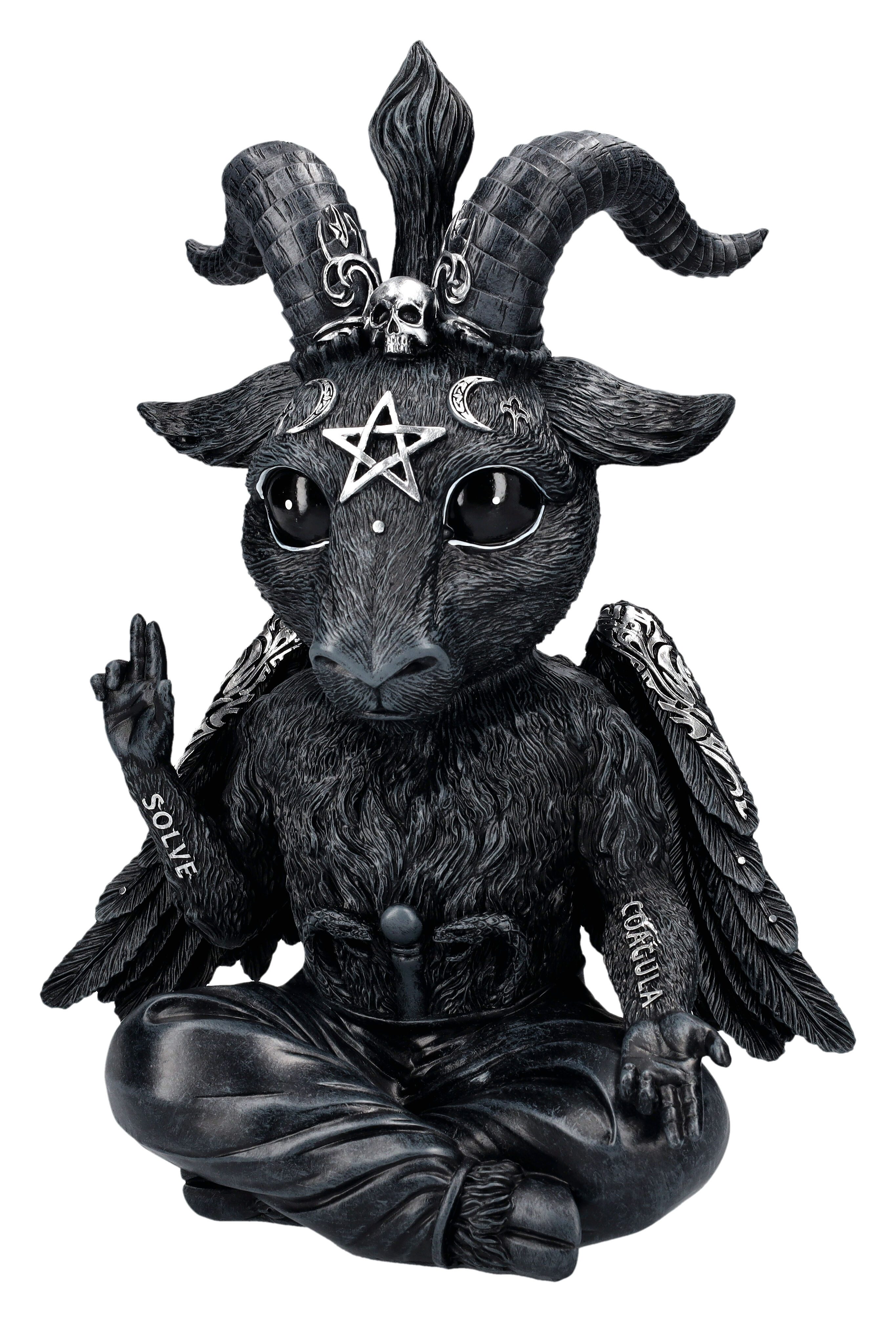 Fantasy-Figur Baphomet Figur - Baphoboo groß - Fantasy Gothic Dekofigur schwarz 31cm