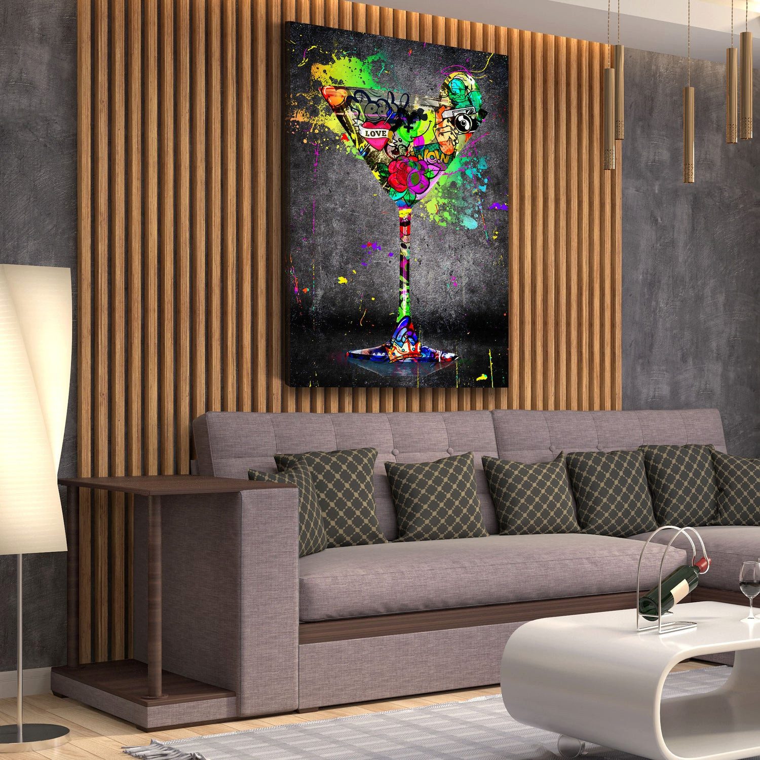 Artedinoi Leinwandbild Street Art Cocktail Wandbild günstig online kaufen