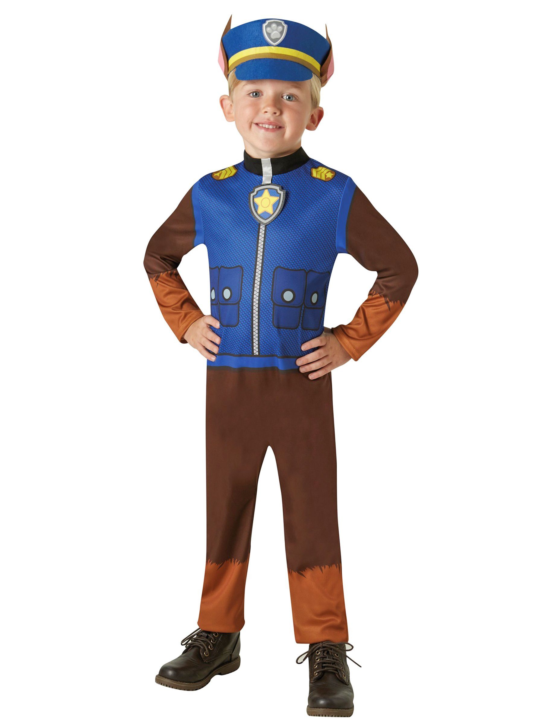 Kostüm Paw Patrol Kinderkostüm Chase blau-braun