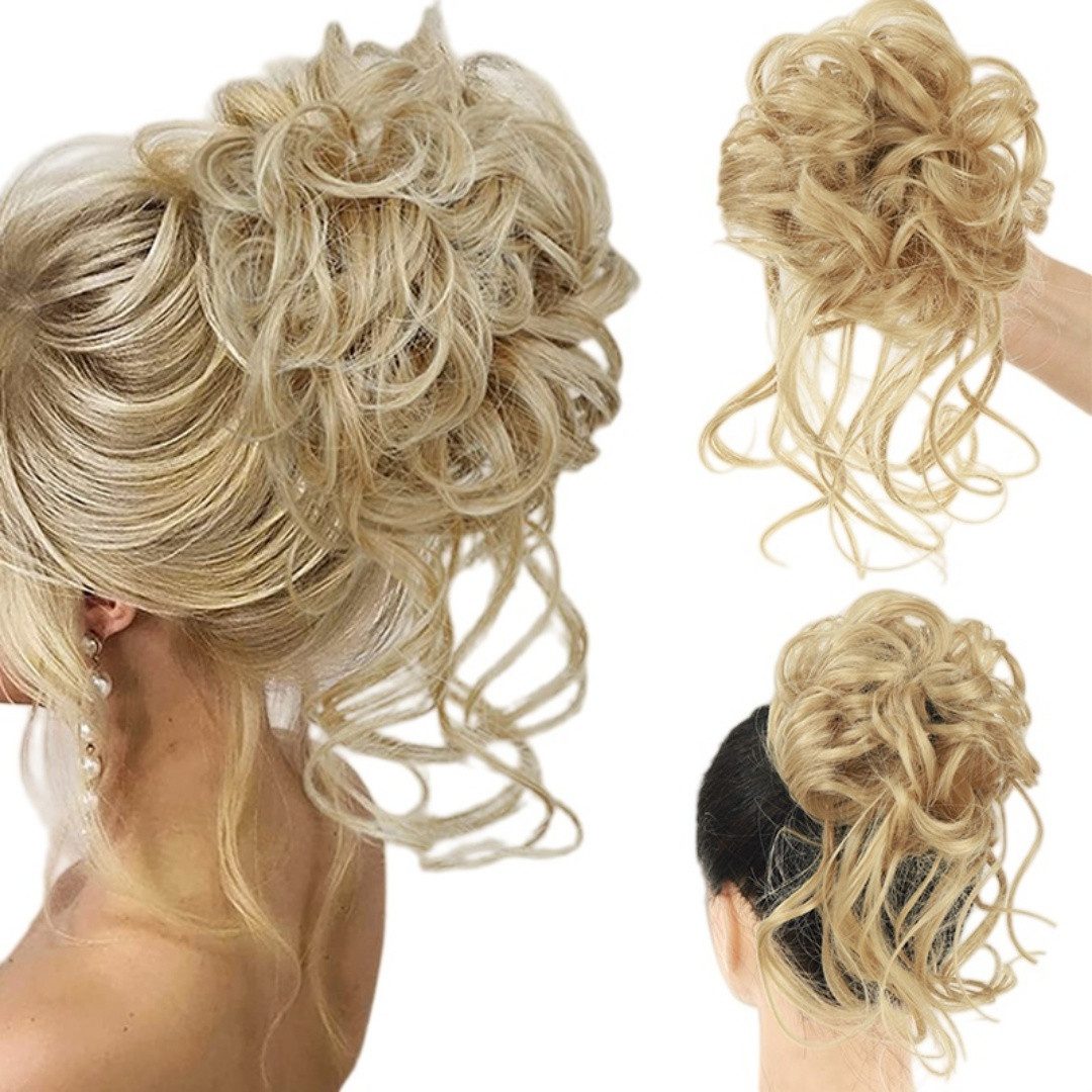 VEKROBOT Toupet Perücke Messy Dutt 25 cm voluminös lange Strähnen Hitzebeständigkeit, Für den täglichen Gebrauch geeigneter Dutt-Haarknoten für Frauen