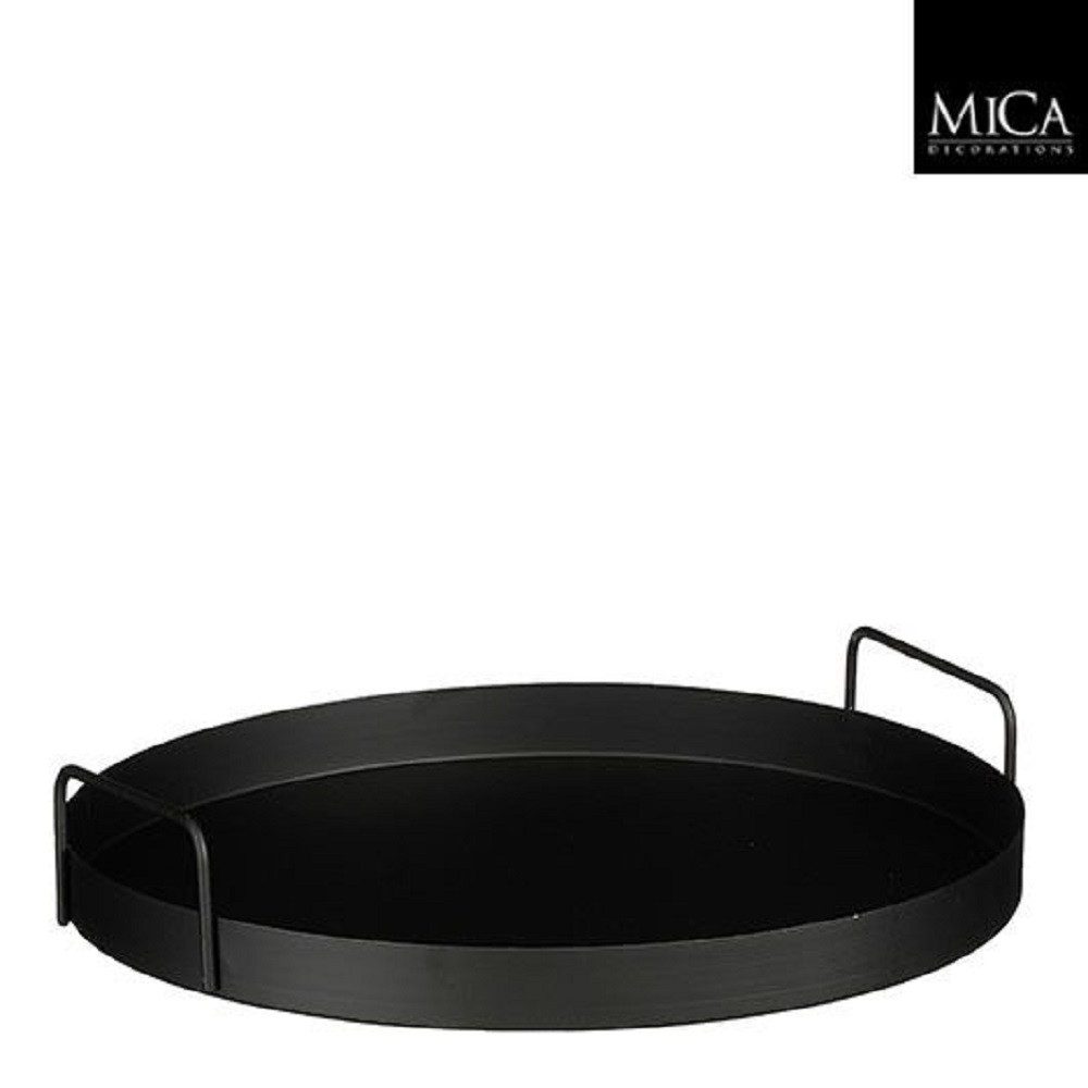 Dekotablett MICA Razz Dekoration Tablett, Schwarz, Ø 35 cm, 1129460
