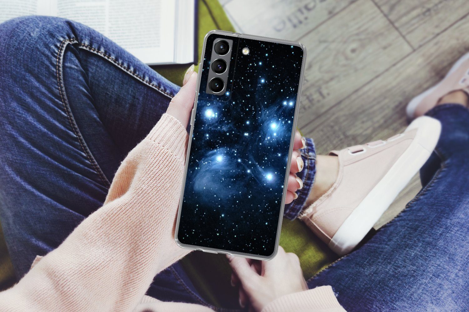 MuchoWow Handyhülle für Samsung Galaxy S21 Universum - Planeten - Sterne - Jungen - Mädche, Phone Case, Silikon, Schutzhülle Dünn