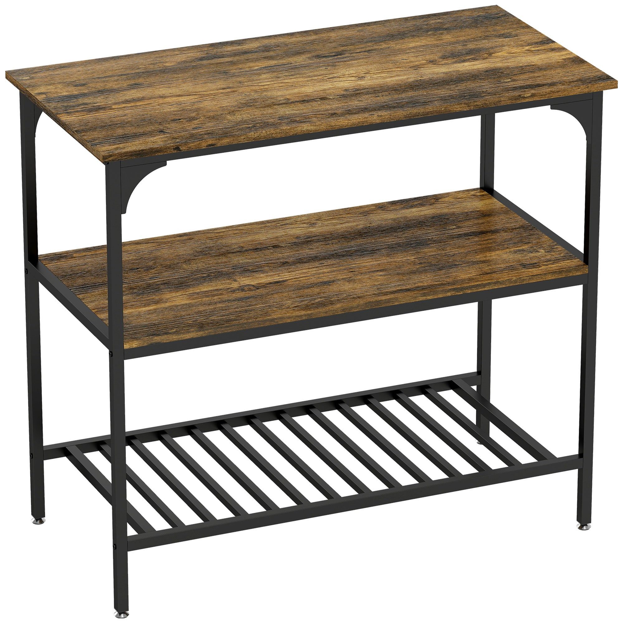 BlingBin Standregal Bäckerregal, 3-stufiges Küchenregal mit Stahlrahmen, 3- günstig online kaufen