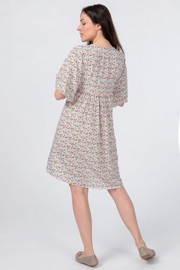 PEKIVESSA Sommerkleid Boho-Kleid Damen kurz luftig geblümt Tunika-Kleid Oversize