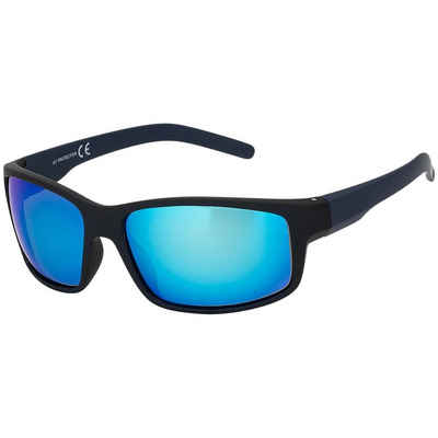 BEZLIT Eyewear Sportbrille Unisex Sportliche Designer Sonnenbrille, (1-St), mit roten grünen, blauen und schwarzen Linsen