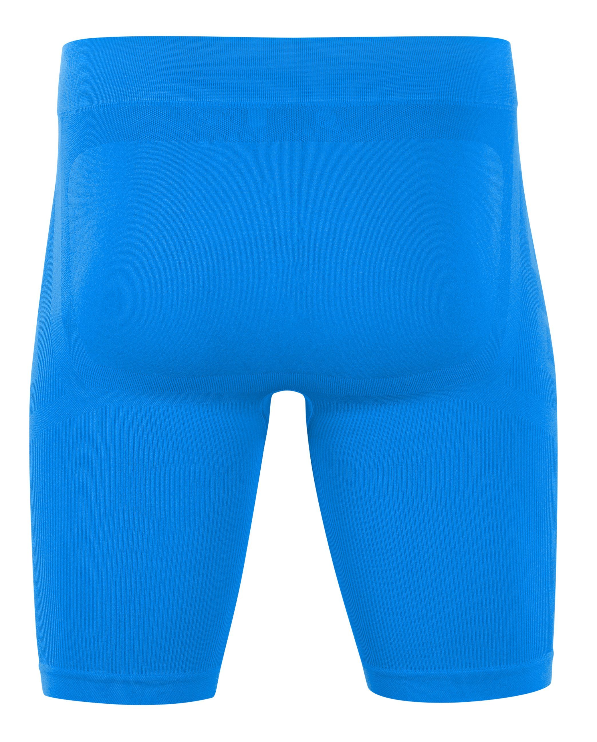 Seamless Unterziehtights Blau - Soul® - Kurze Stark UP Radlerhose WARM