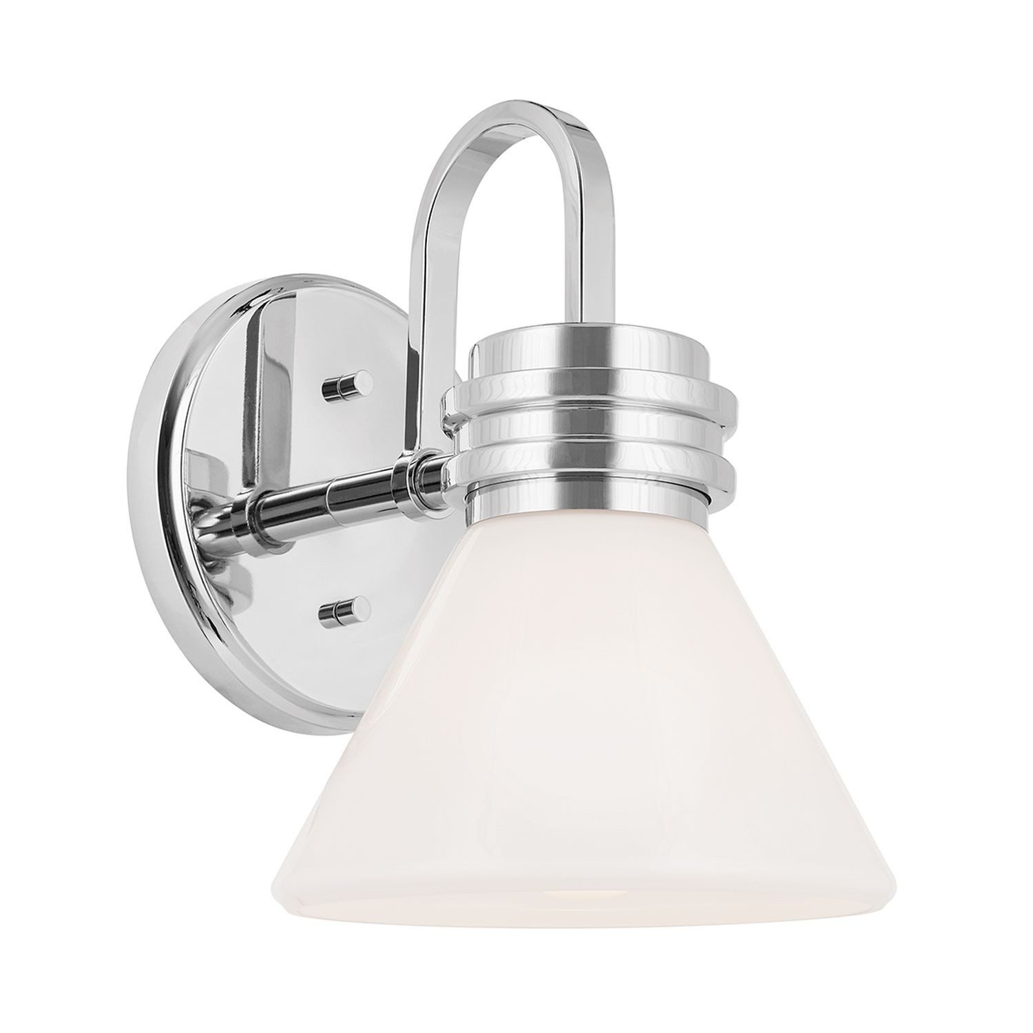 Licht-Erlebnisse Wandleuchte HELGA, Warmweiß, Metall Glas G9 LED IP44 H: 24 cm Chrom poliert Weiß warmweiß 3000 K