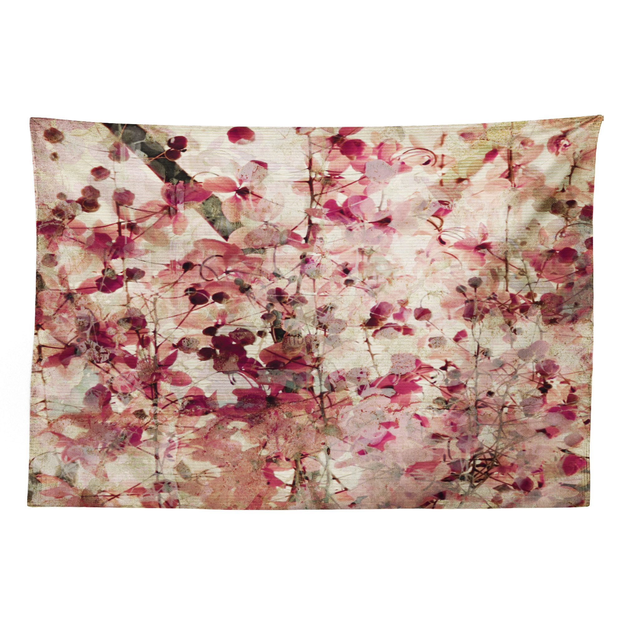 Abakuhaus Wandteppich aus Weiches Mikrofaser Stoff Für das Wohn und Schlafzimmer, rechteckig, Retro Kirschblüten Blumen
