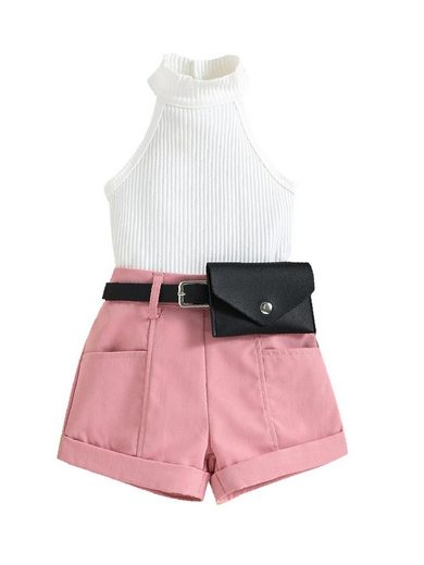 LAPA Shirt & Shorts »LAPA Baby Mädchen Weste + Shorts + Gürtel«
