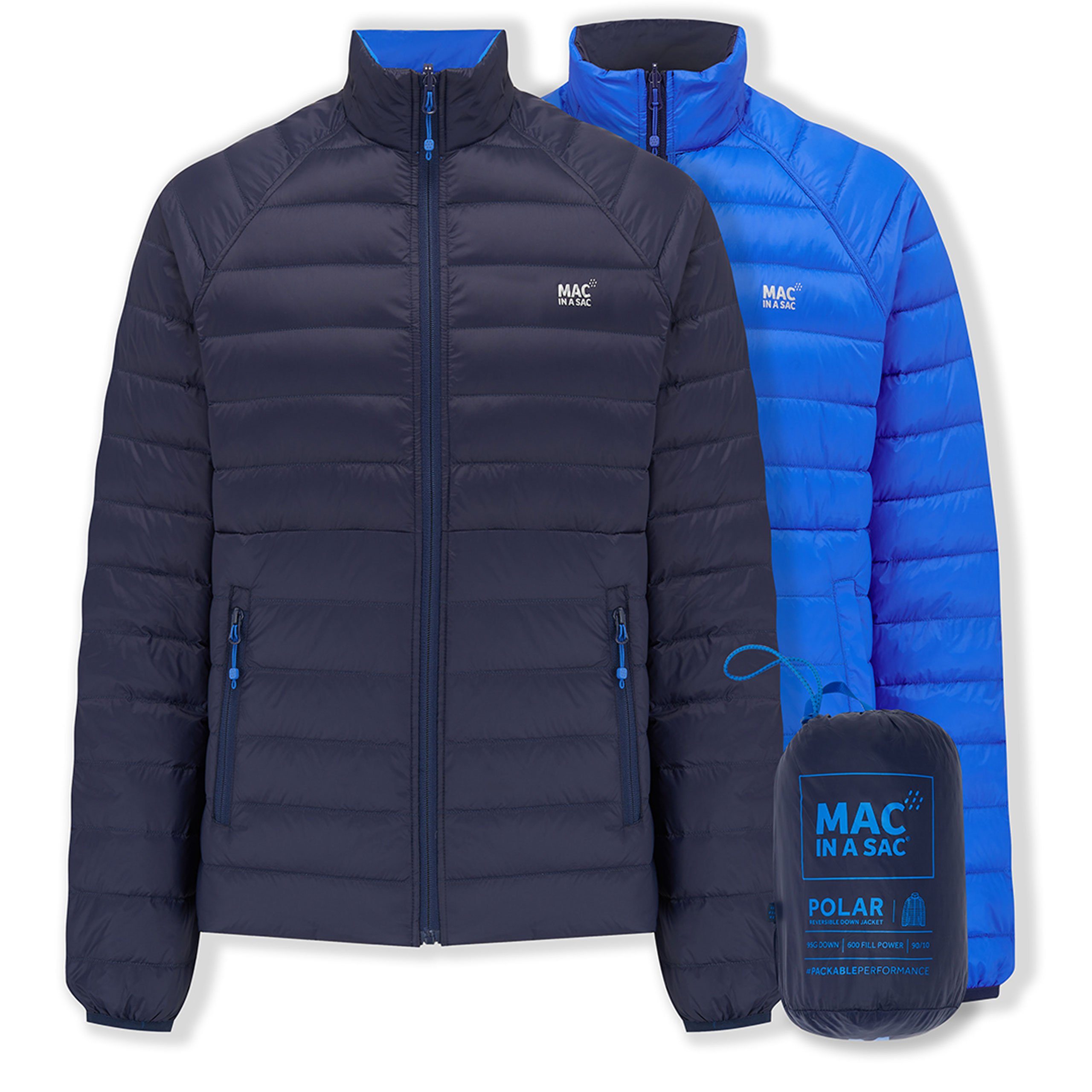 Outdoorjacke MAC IN A SAC Mens Polar - Wende-Daunenjacke Herren mit Packbeutel