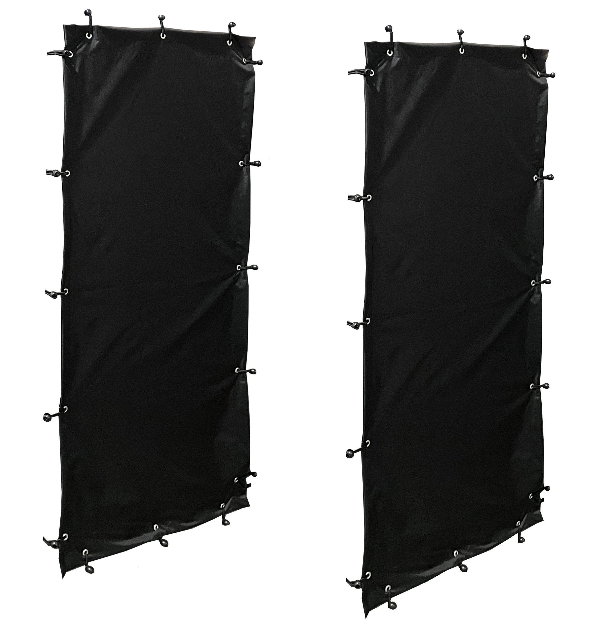 Quick Star Kaminholzregal Wetterschutz Seitlich für Kaminholzregale in Schwarz & Transparent, BxTxH:70x1x145 cm, PVC Beschichtung 260g/m²