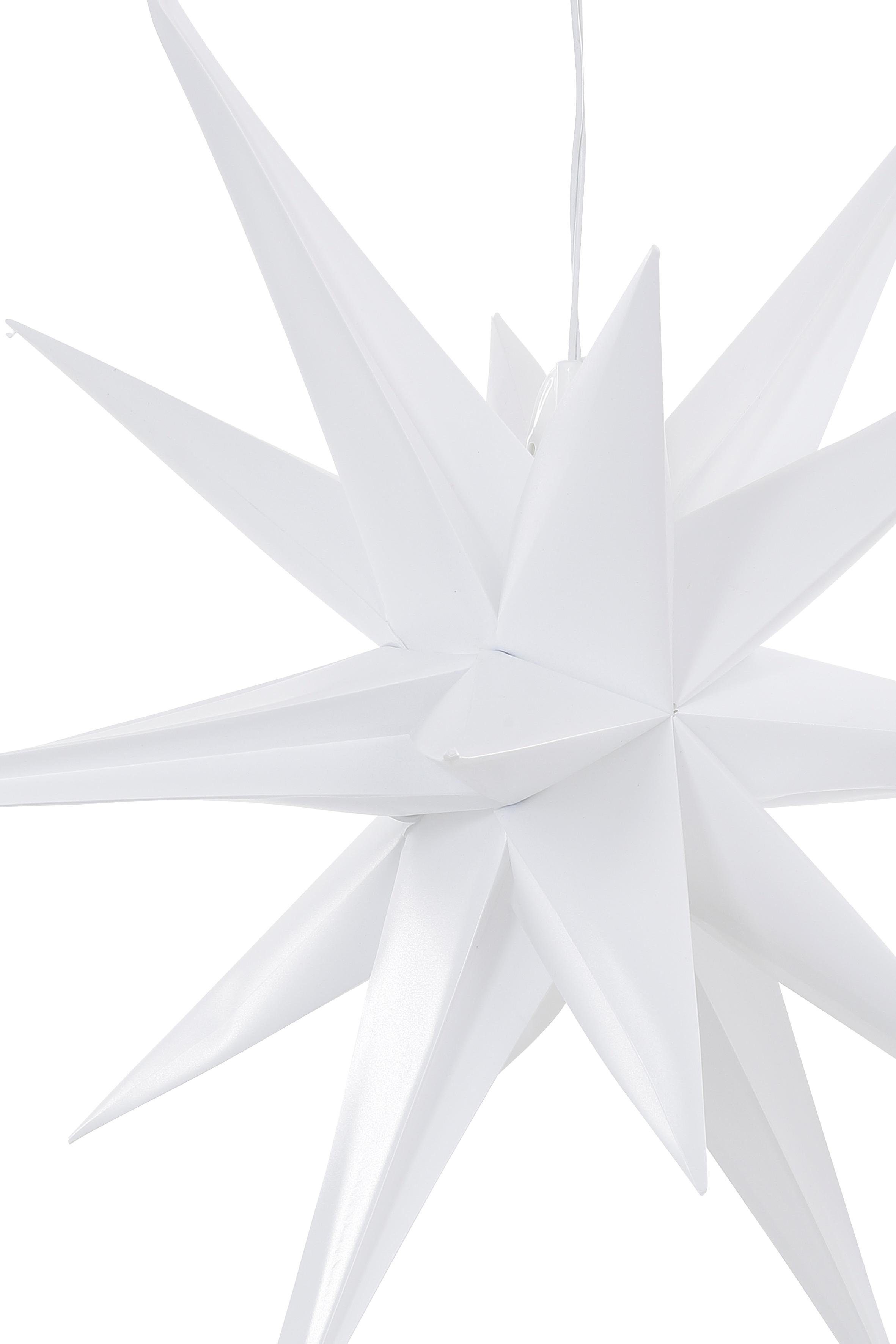 OTTO home LED Stern Weihnachtsstern QUINNELL, 3D-Optik, LED fest integriert, Warmweiß, Ø 57 cm, mit 6-Stunden-Timer, Weihnachtsdeko aussen – Bild 3 von 5