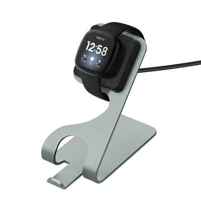 kwmobile USB Ladegerät für Fitbit Versa 4 / Sense 2 / Versa 3 / Sense USB-Ladegerät (1-tlg., USB Kabel Charger Stand - Smart Watch Ladestation - mit Standfunktion)