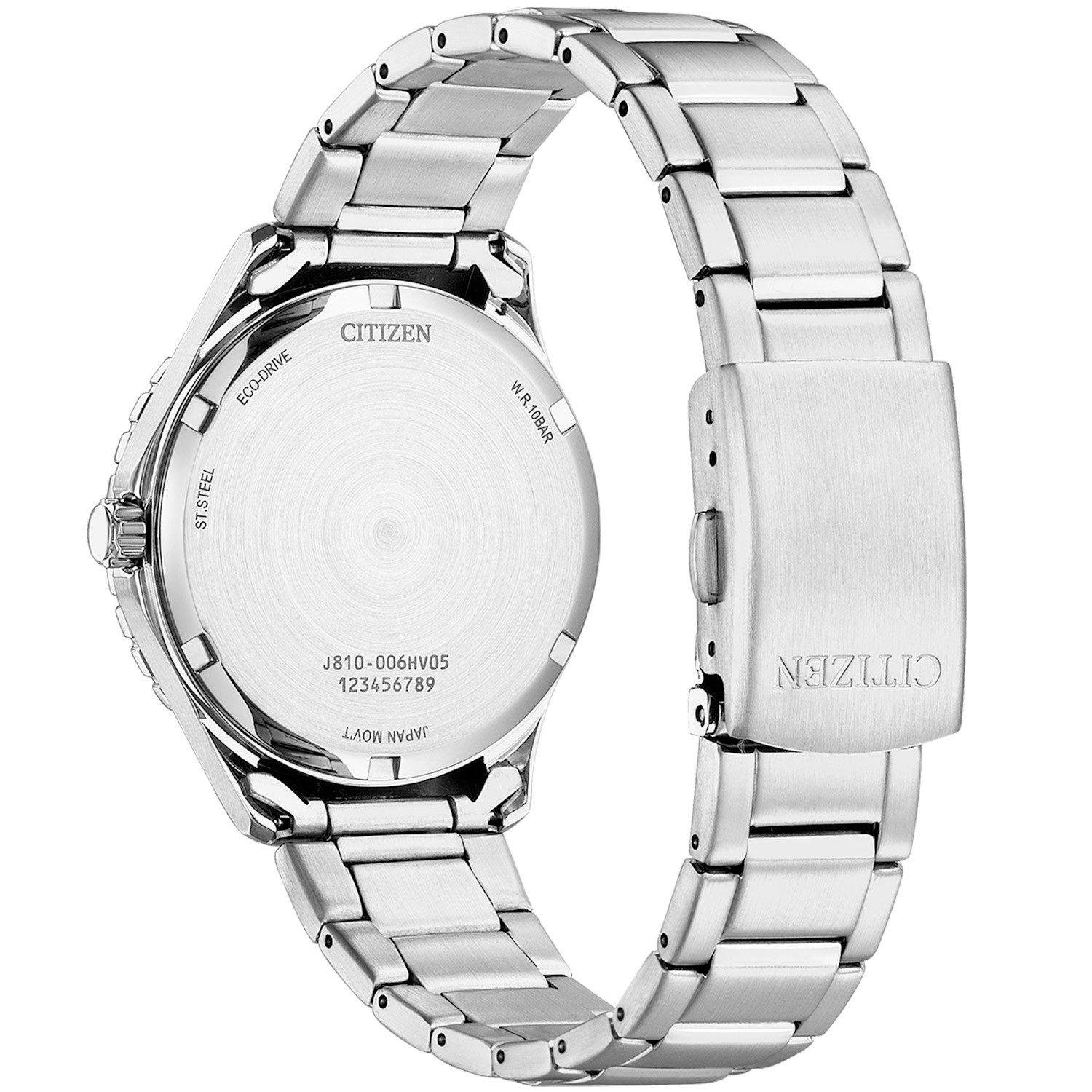 Citizen Solaruhr Eco-Drive in Unisexgröße Stahl/Schwarz