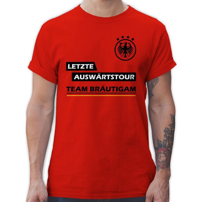 Shirtracer T-Shirt Letzte Auswärtstour Team Bräutigam - JGA Männer - Herren Premium T-Shirt tshirt herren rot - bräutigam shirt - t-shirts letzte auswärtstour