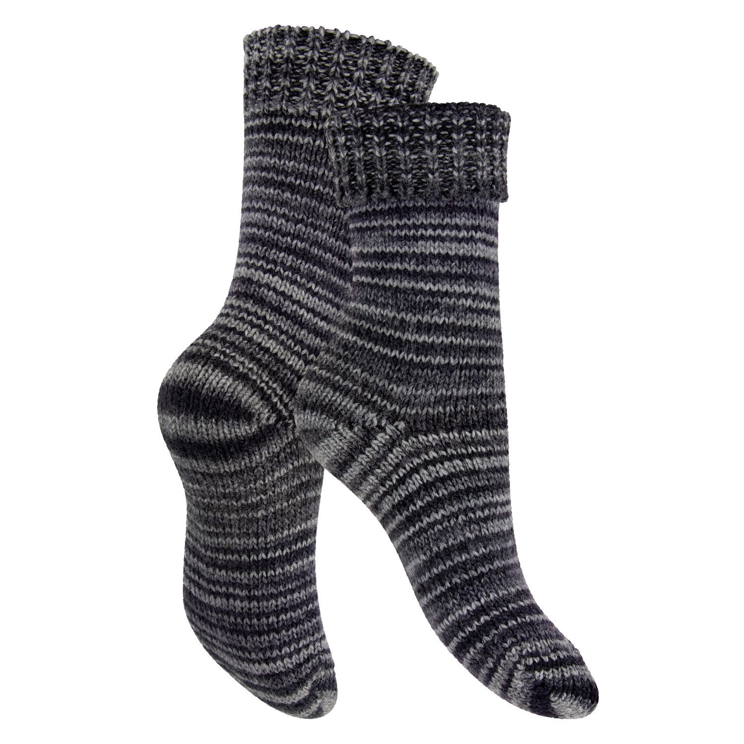 celodoro Umschlagsocken Damen & Herren Mouline Wollsocken mit Umschlag – Bild 2 von 4
