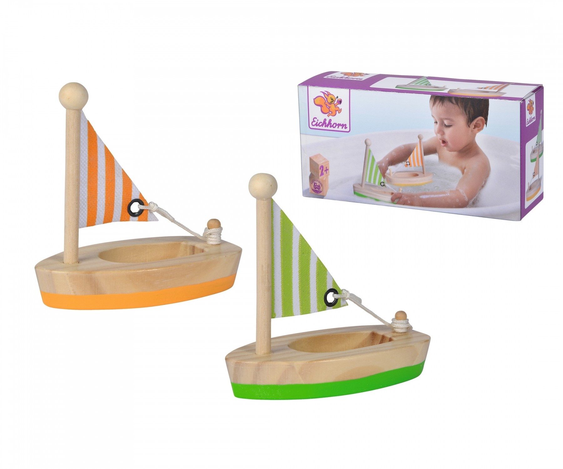 Spiel Eichhorn 100002650 - Holz Segelboote 2 Stück