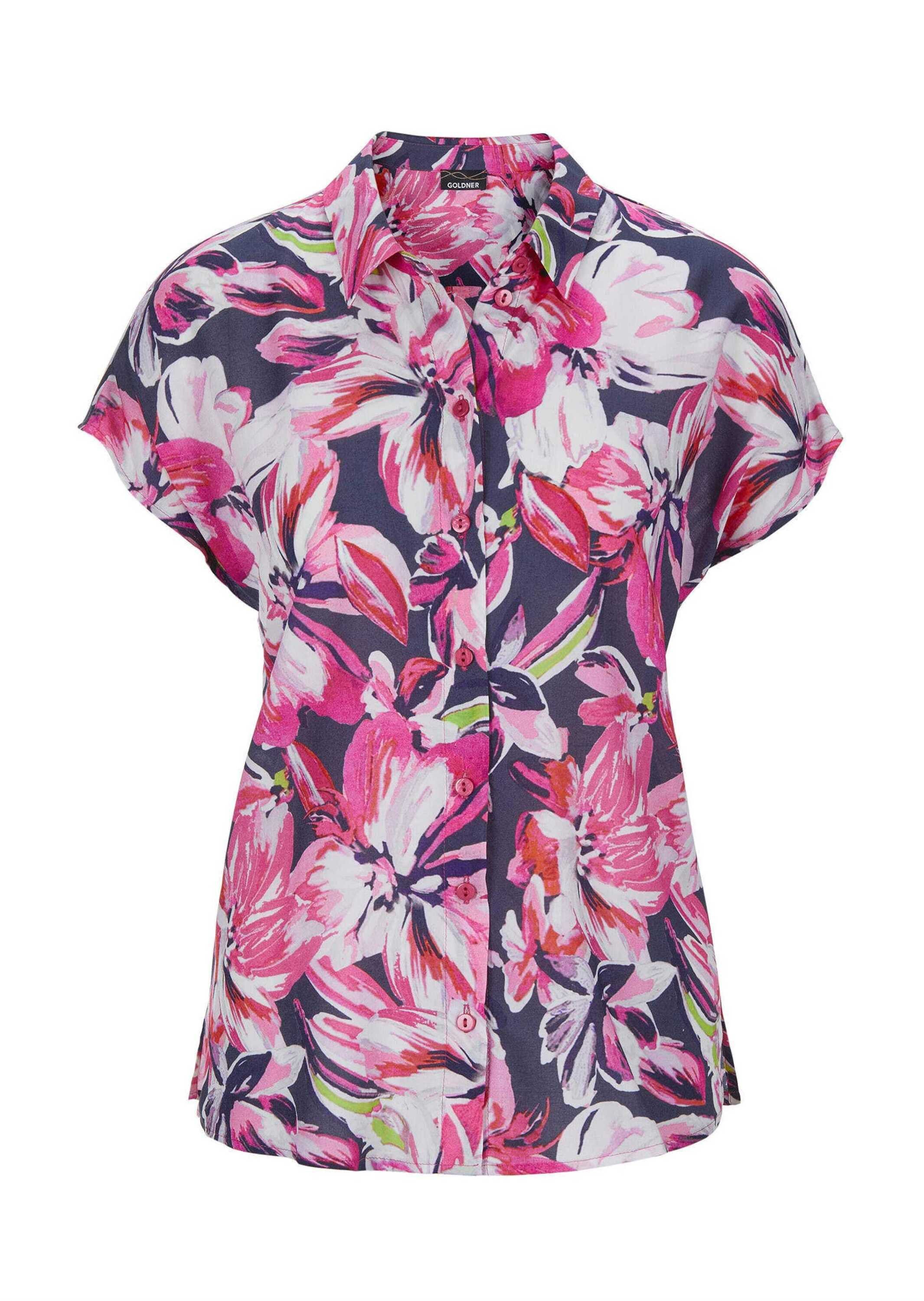 Hemdbluse Sommerliche Bluse mit Blumenmuster