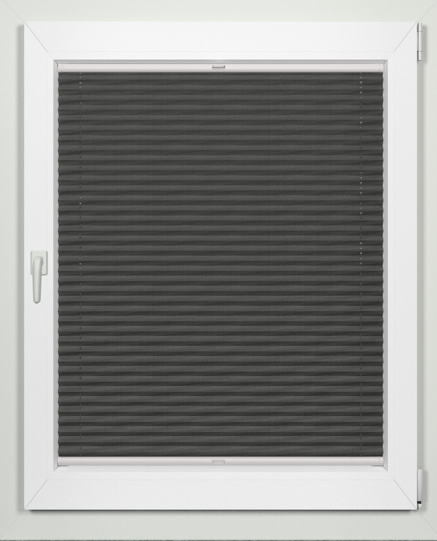 indeko Plissee superior, verdunkelnd, mit Bohren, verspannt, verschraubt, nach Maß