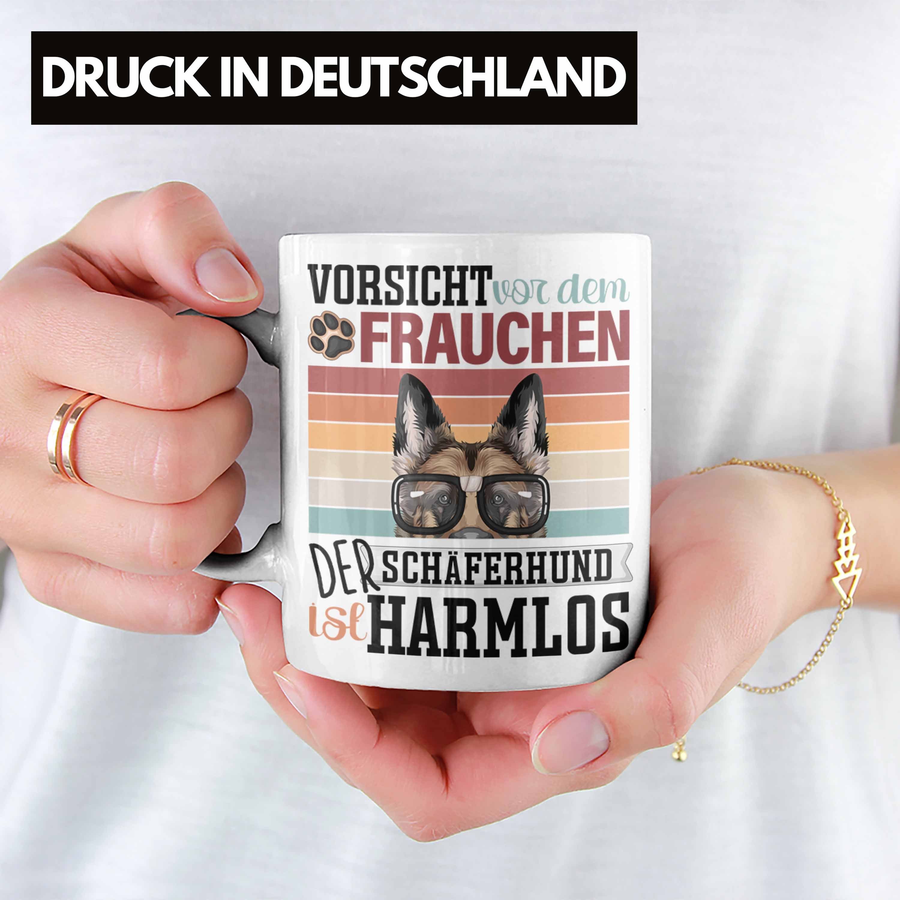 Geschenk Weiss Trendation Besitzerin Frauchen Geschen Tasse Lustiger Tasse Spruch Schäferhund