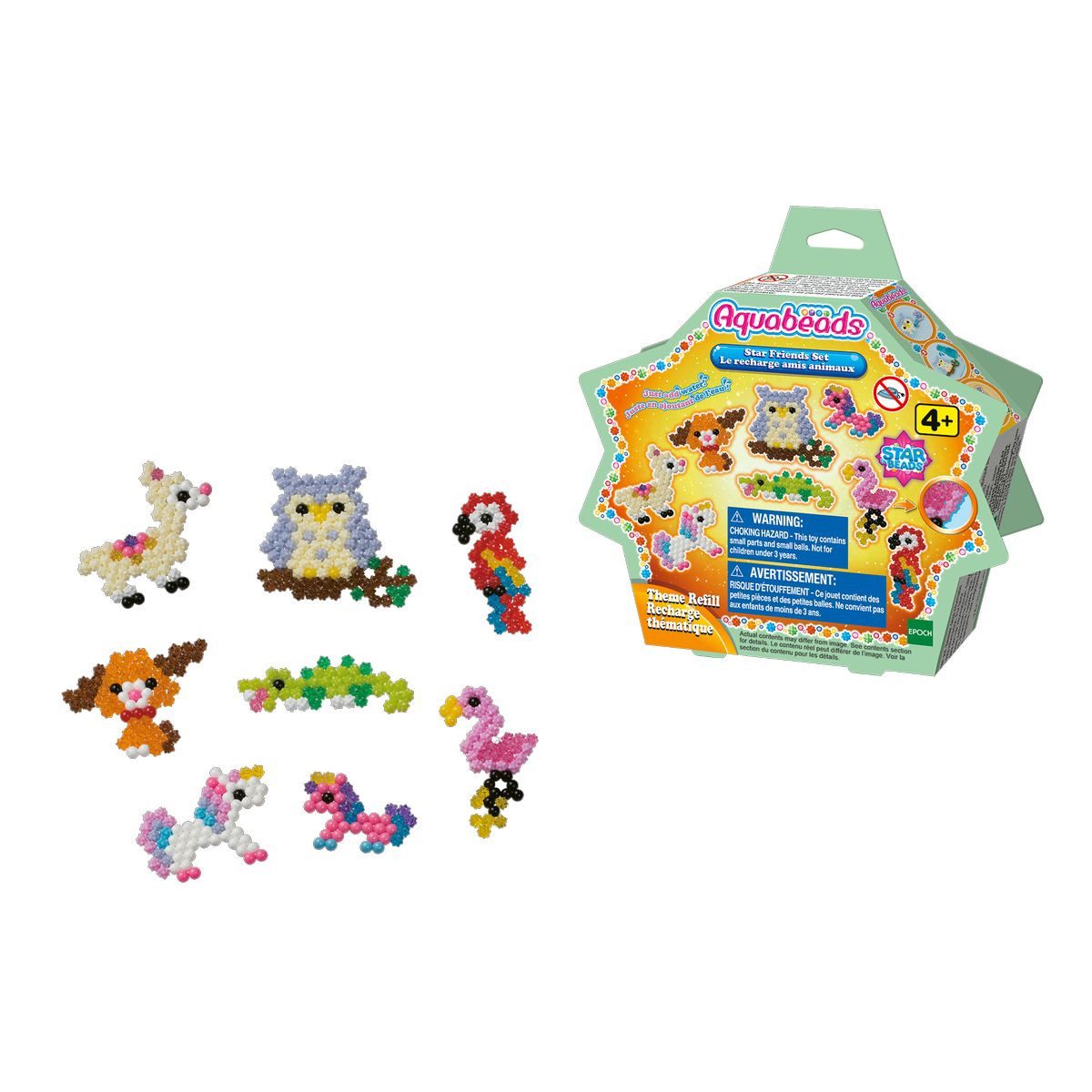 Faber-Castell Bastelperlen Bastelperlen Aquabeads Sternperlen Tier-Set 600 Stück
