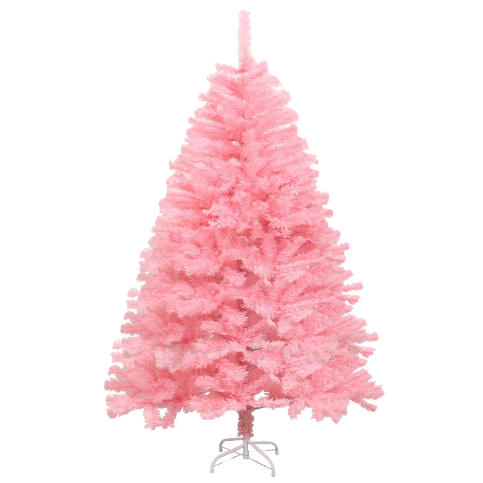 Rutaqian Künstlicher Weihnachtsbaum Künstlicher Weihnachtsbaum 180cm/6 Fuß, mit faltbarem Ständer, Abziehbar und Klappbar, Naturgetreu, für Weihnachten-Dekoration, rosa