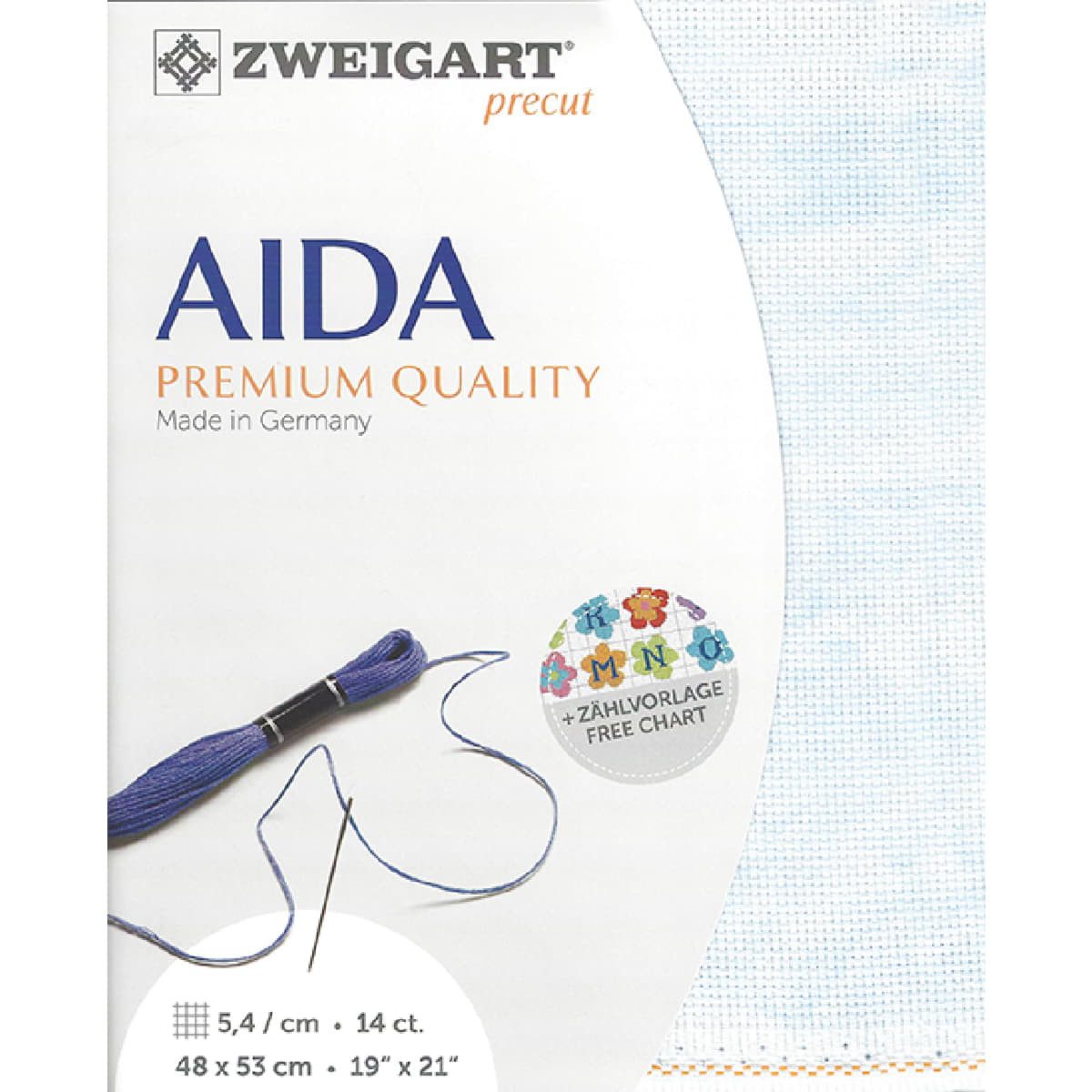 Zweigart Kreativset AIDA Zweigart Precut 14 ct. Stern-Aida Farbe vintage blau, 48x53 cm, (embroidery kit by Marussia)