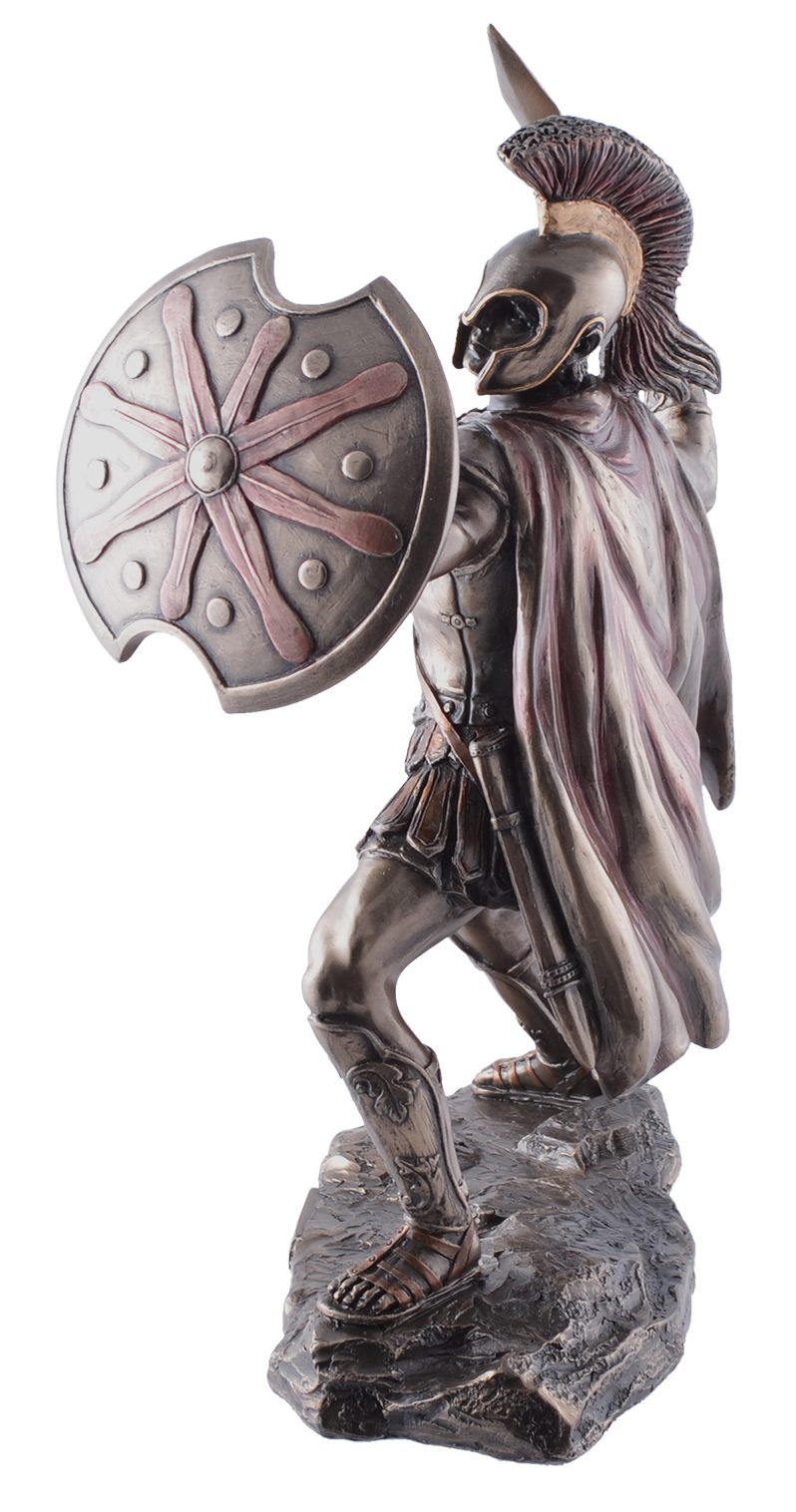 Dekofigur LxBxH: Gmbh Troja, Hand Achilles, von direct Bronzierter 16x12x25cm Vogler griechischer in Krieger bronziert,