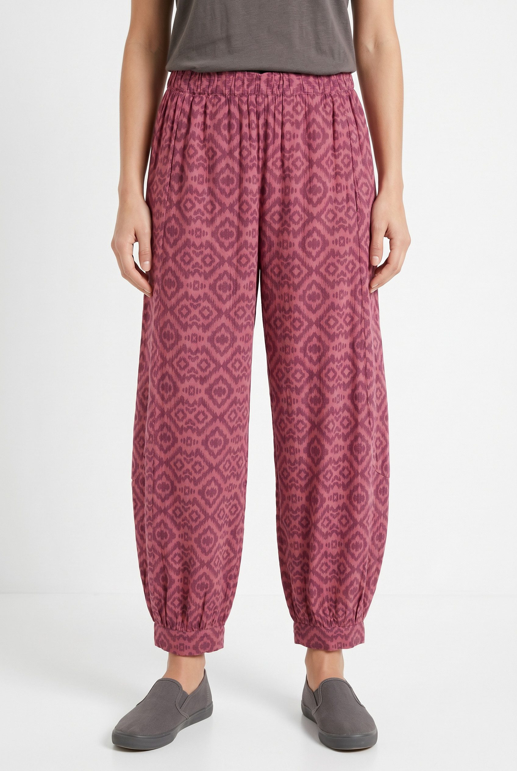 bonprix Pumphose Loose Fit, weites Bein, aus reiner Baumwolle
