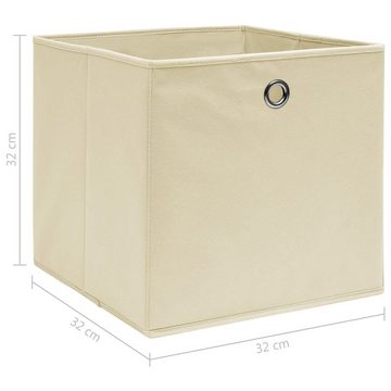 vidaXL Aufbewahrungsbox Aufbewahrungsboxen 4 Stk. Creme 32x32x32 cm Stoff (4 St)