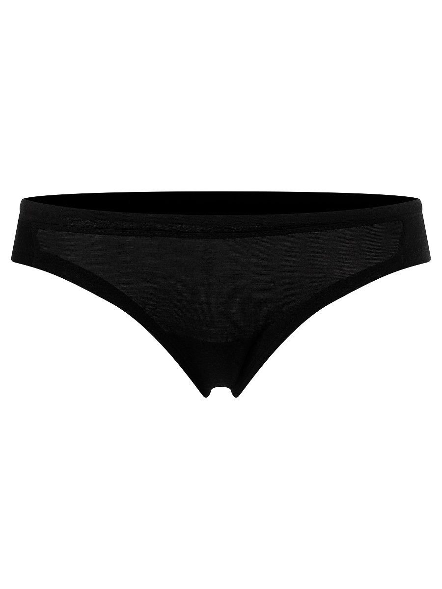 SUPER.NATURAL Slip Base Thong 175 (Merinowolle) Unterwäsche schwarz Damen