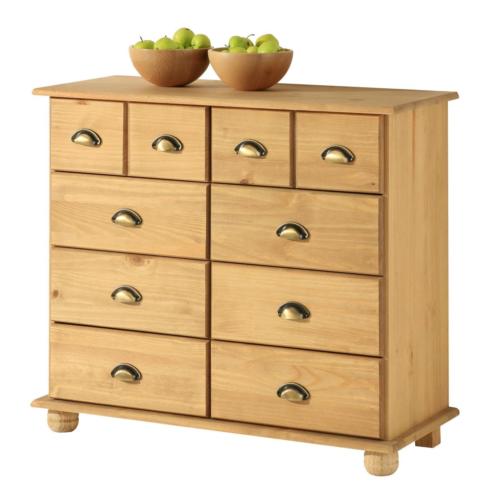 IDIMEX Kommode COLMAR, Kommode COLMAR, Schubladenschrank Apothekerschrank mit 8 Schubladen