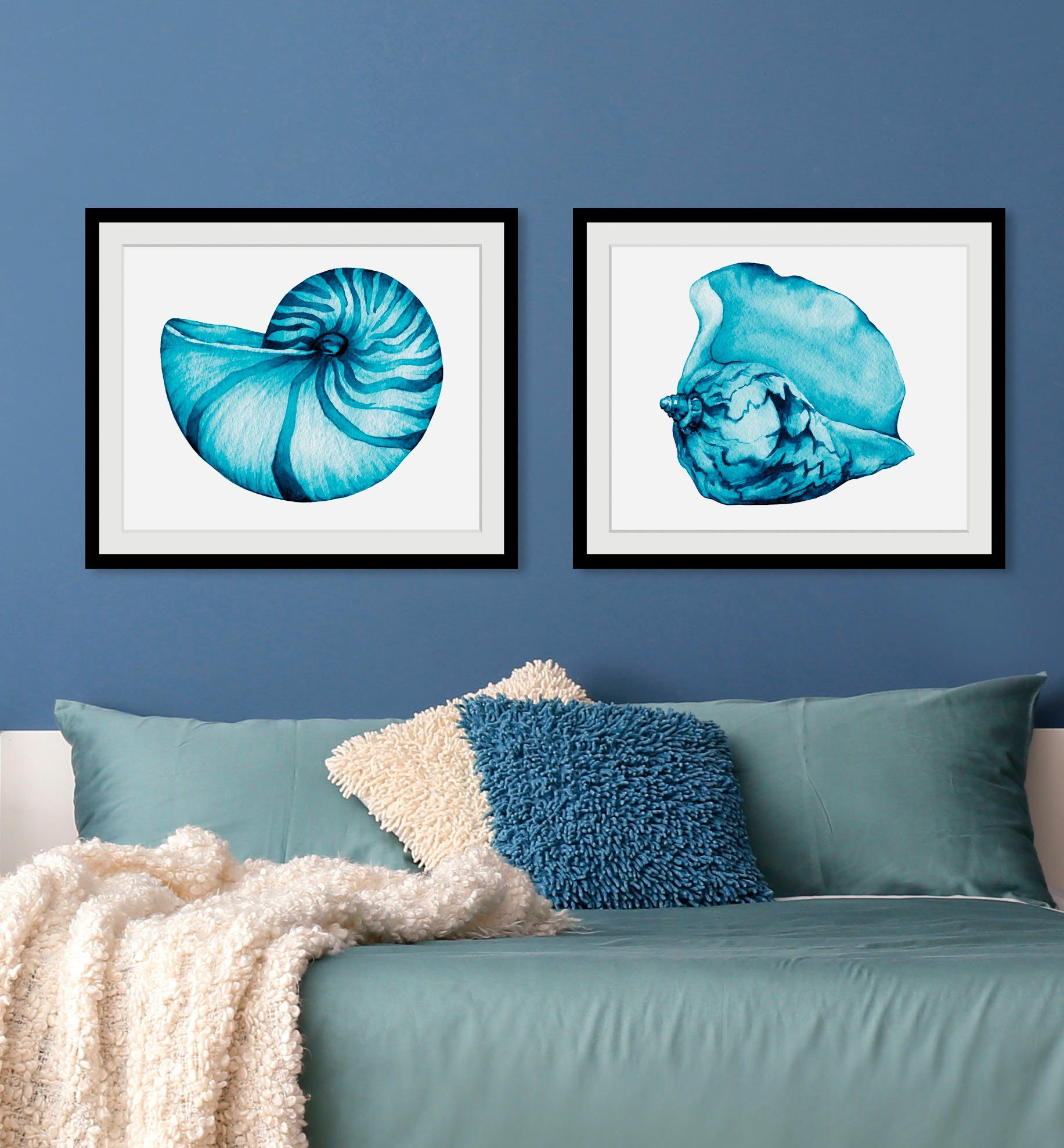 queence Bild Corry, Kunst, Meer, Wassertiere (1 St), HD Premium Poster-Druck inkl. Holzrahmen