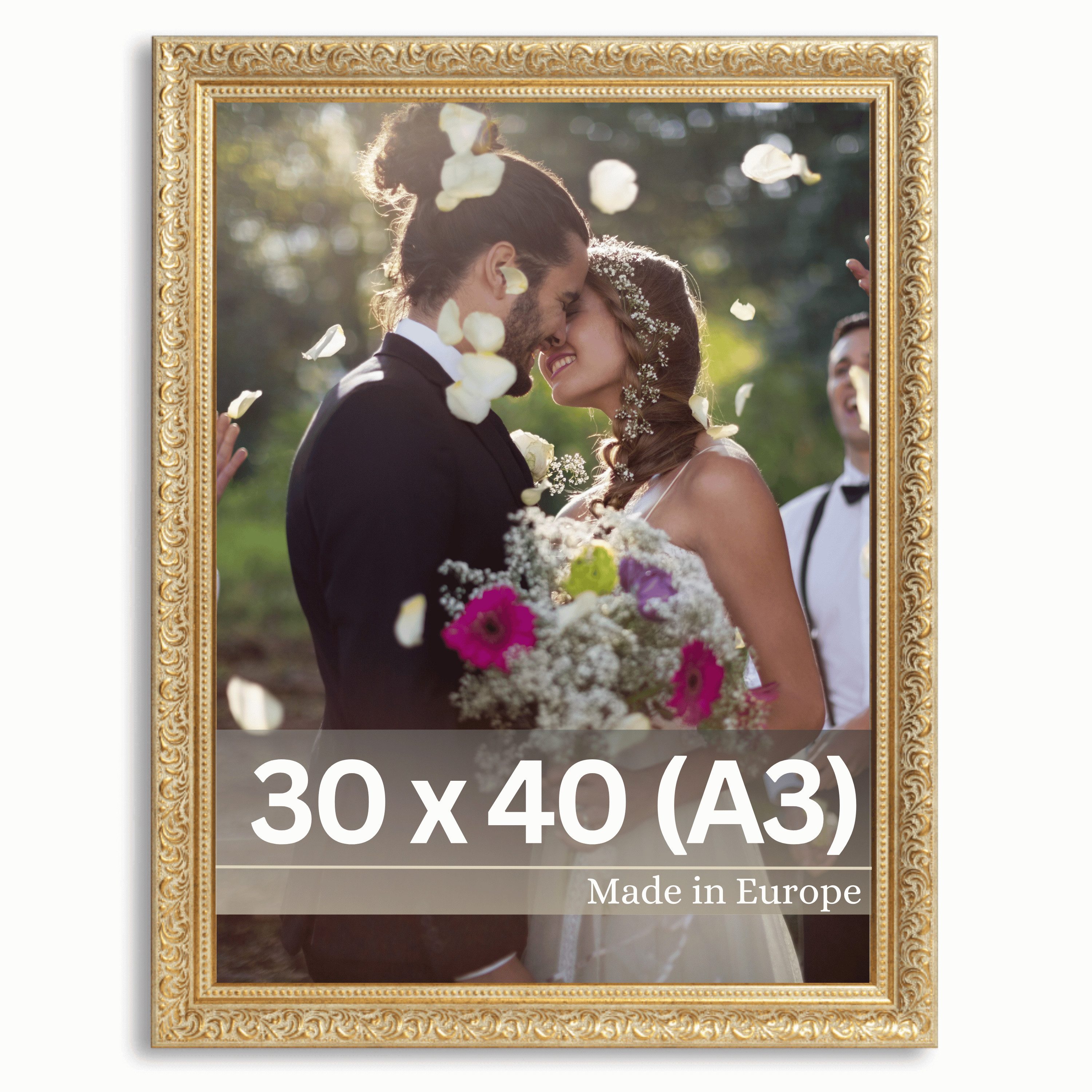 Victor (Zenith) Bilderrahmen Rubens, Bilderrahmen 30x40 cm Grün Gold A3, Bi günstig online kaufen