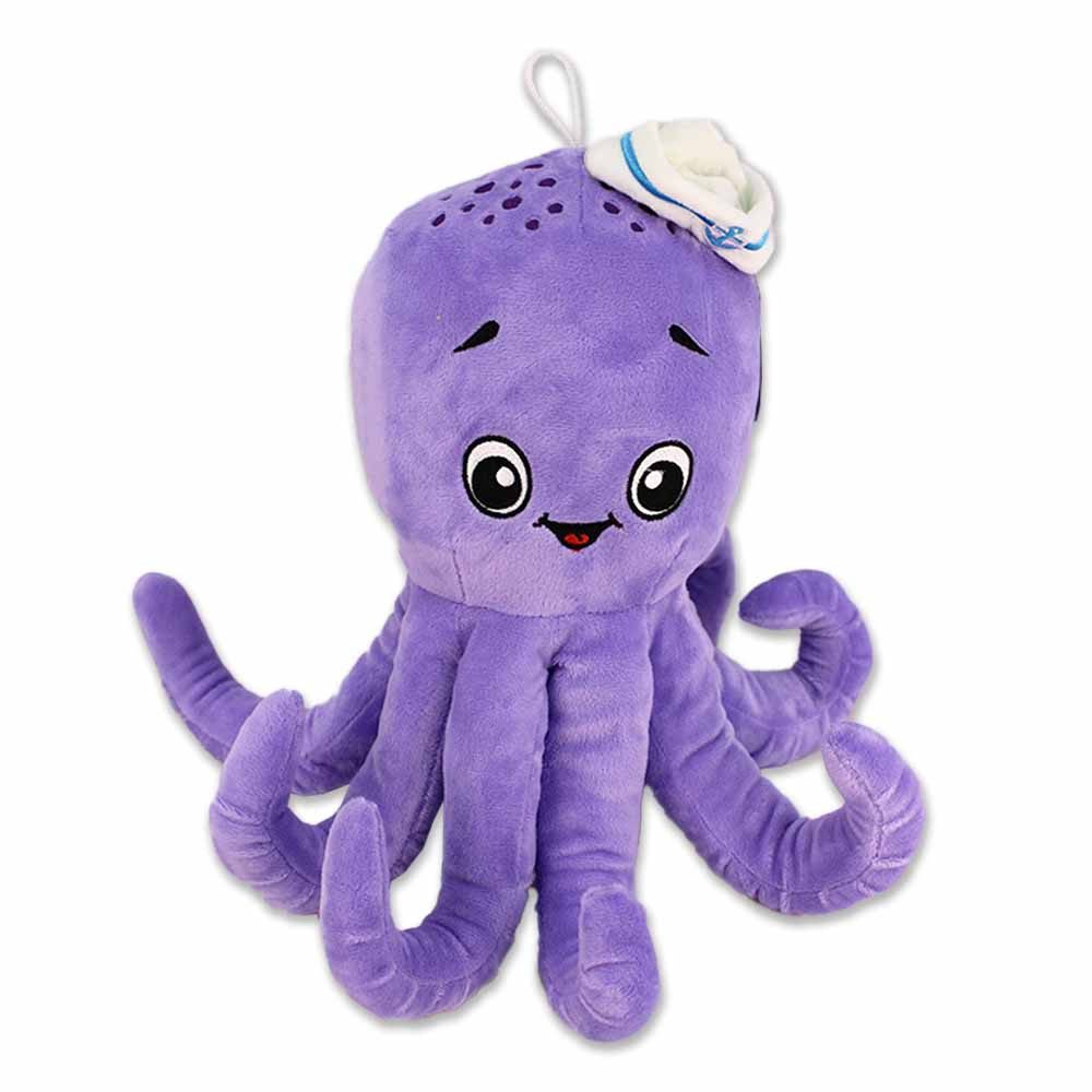 BEMIRO Tierkuscheltier Oktopus Kuscheltier lila mit Matrosenmütze - ca. 30 cm