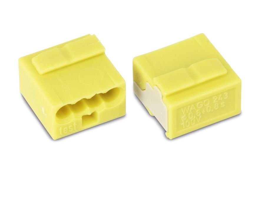 WAGO Klemmen WAGO Micro-Steckklemmen 243-504, 4-polig, gelb