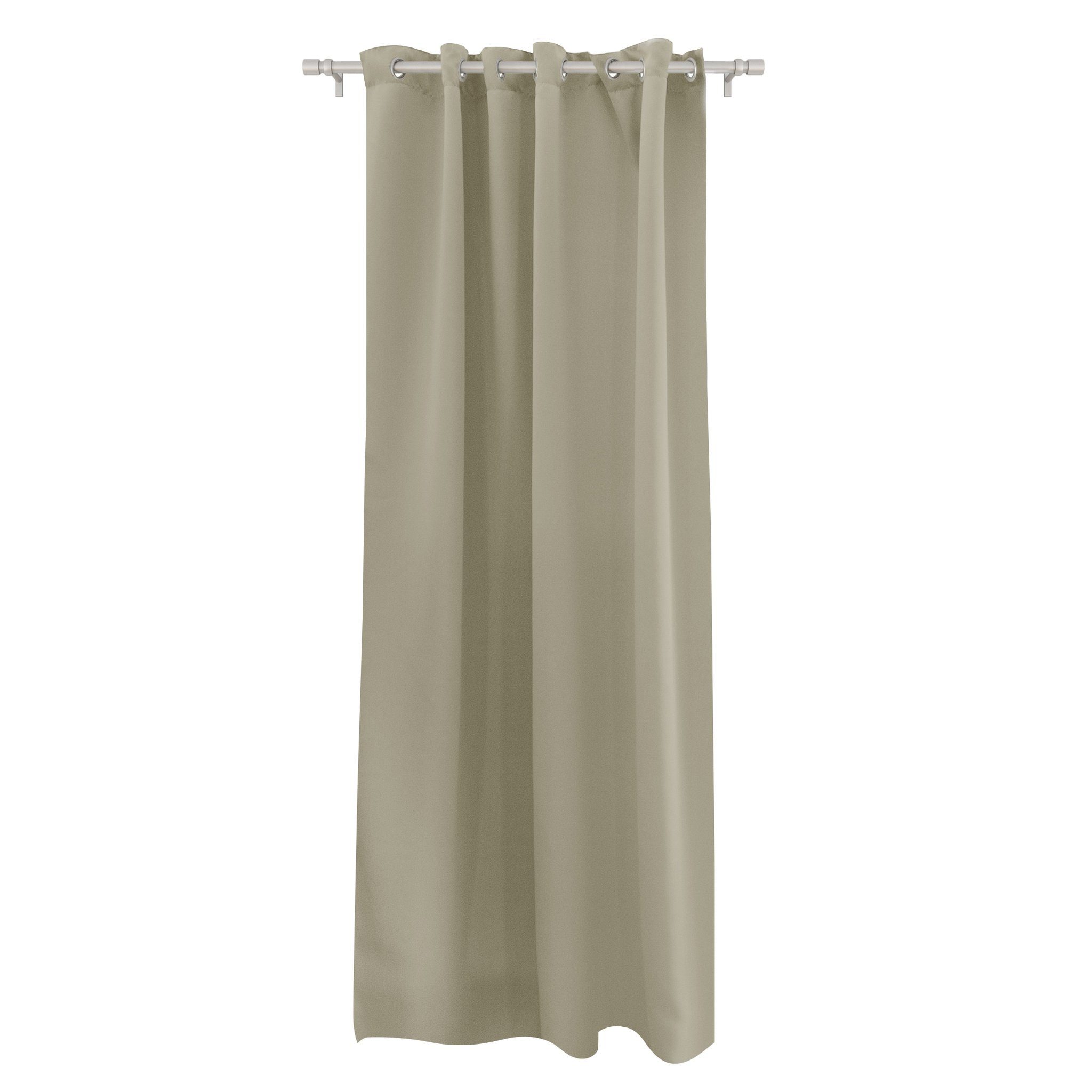Victoria M. Fadenvorhang AURORA Ösenvorhang, verdunkelnd, 140 x 245 cm, hellgrau (1 St), Loop-Aufhänger, verdunkelnd, Polyester