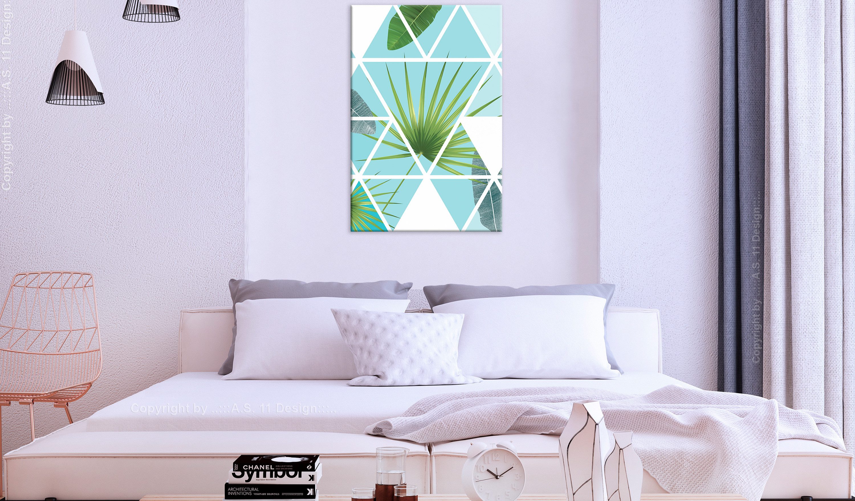 Artgeist Wandbild Geometric Palm (1 Part) Vertical