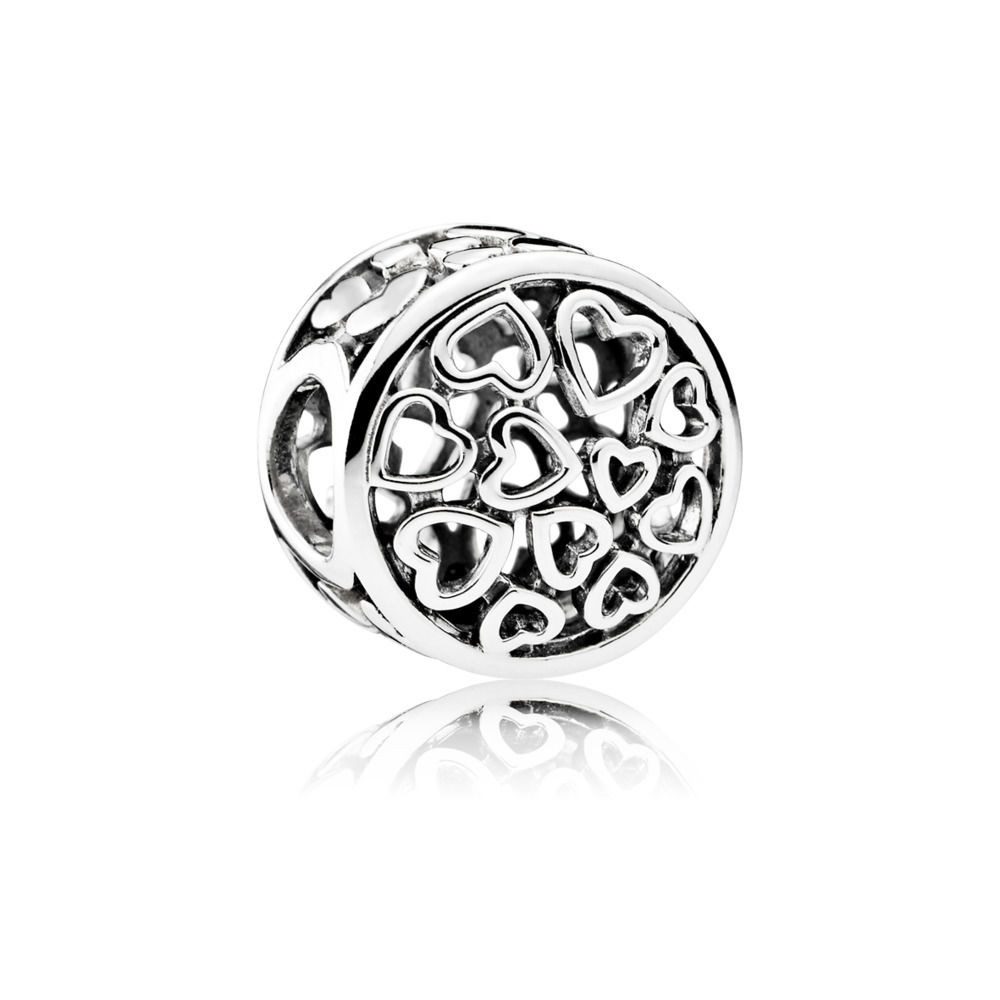 Pandora Charm Herz Charm Damen Liebesgefühle Herzen Sterling-Silber 791980