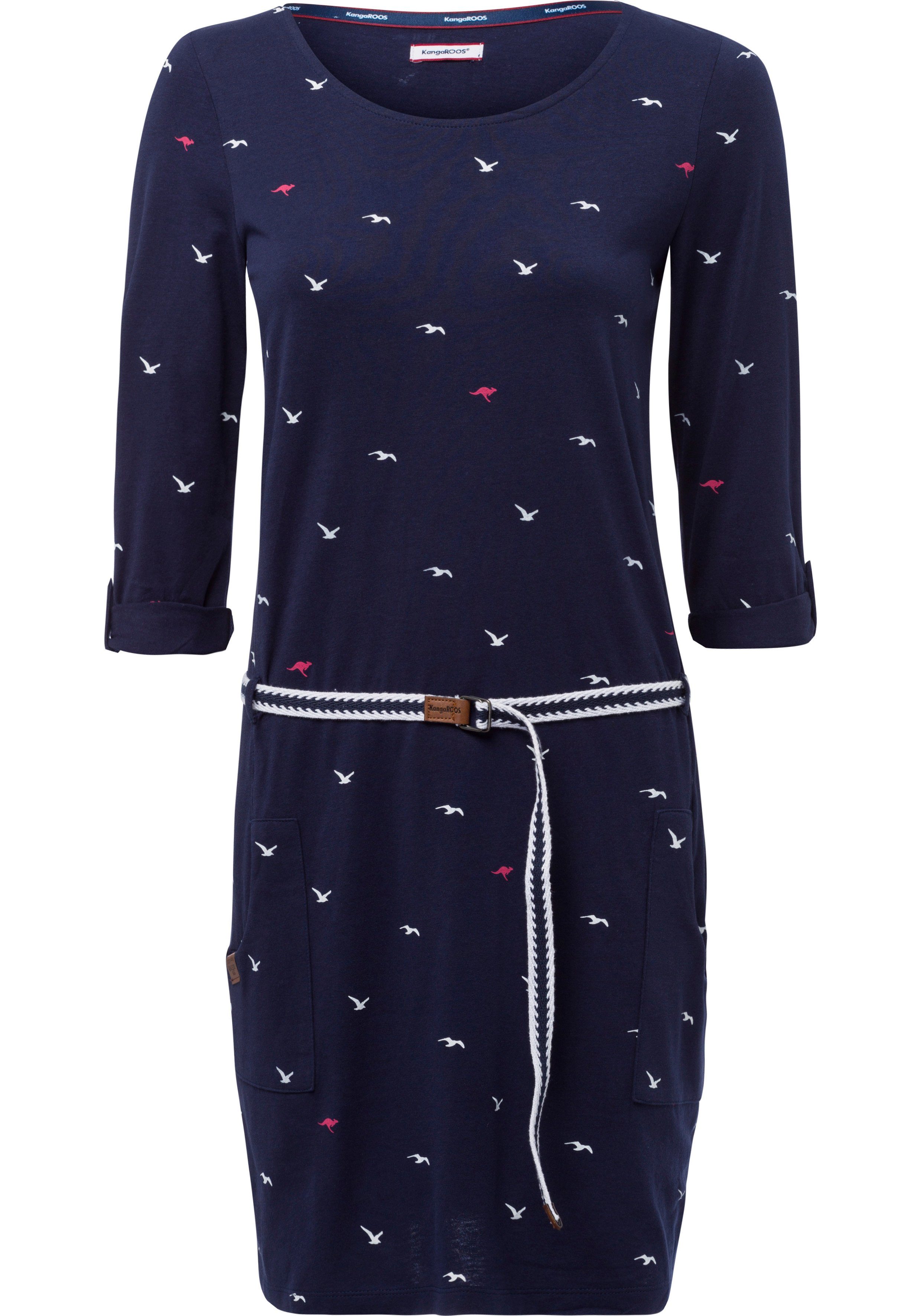 KangaROOS Jerseykleid (Set, mit abnehmbarem Gürtel) figurbetonte Passform, aus Baumwollmischung. Reduzierter Preis € 28,99. Unverbindliche Preisempfehlung € 34,99, (€ 28,99 pro 1 Stk)