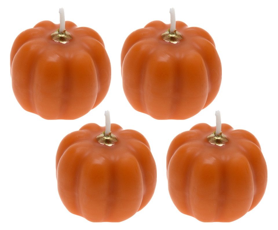 ZauberDeko Teelicht Kürbis Dekokerzen Schwarz Orange günstig online kaufen