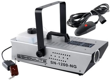 Showlite Discolicht SN-1200 Nebelmaschine 1200W, Funkfernbedienung mit bis zu 10m Reichweite