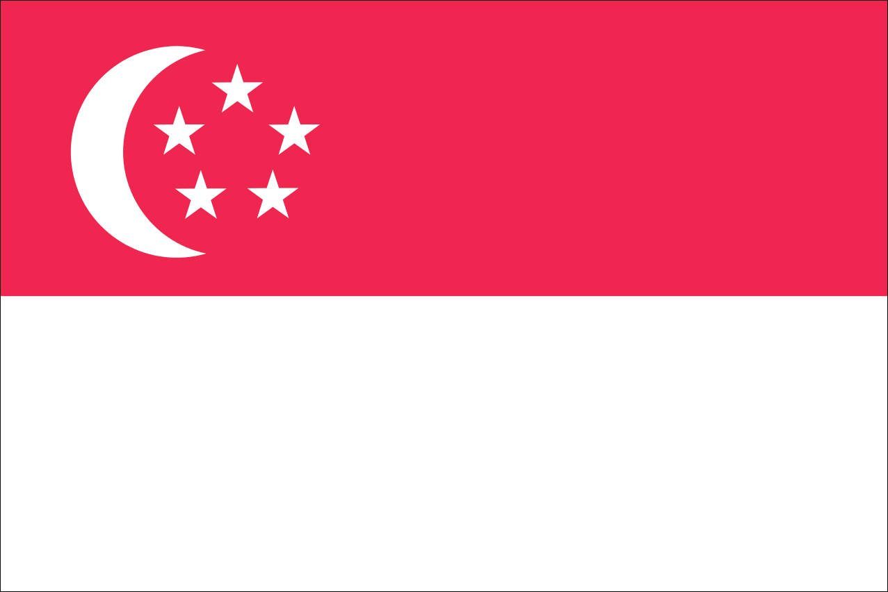 flaggenmeer Flagge Singapur 160 g/m² Querformat | Fahnen