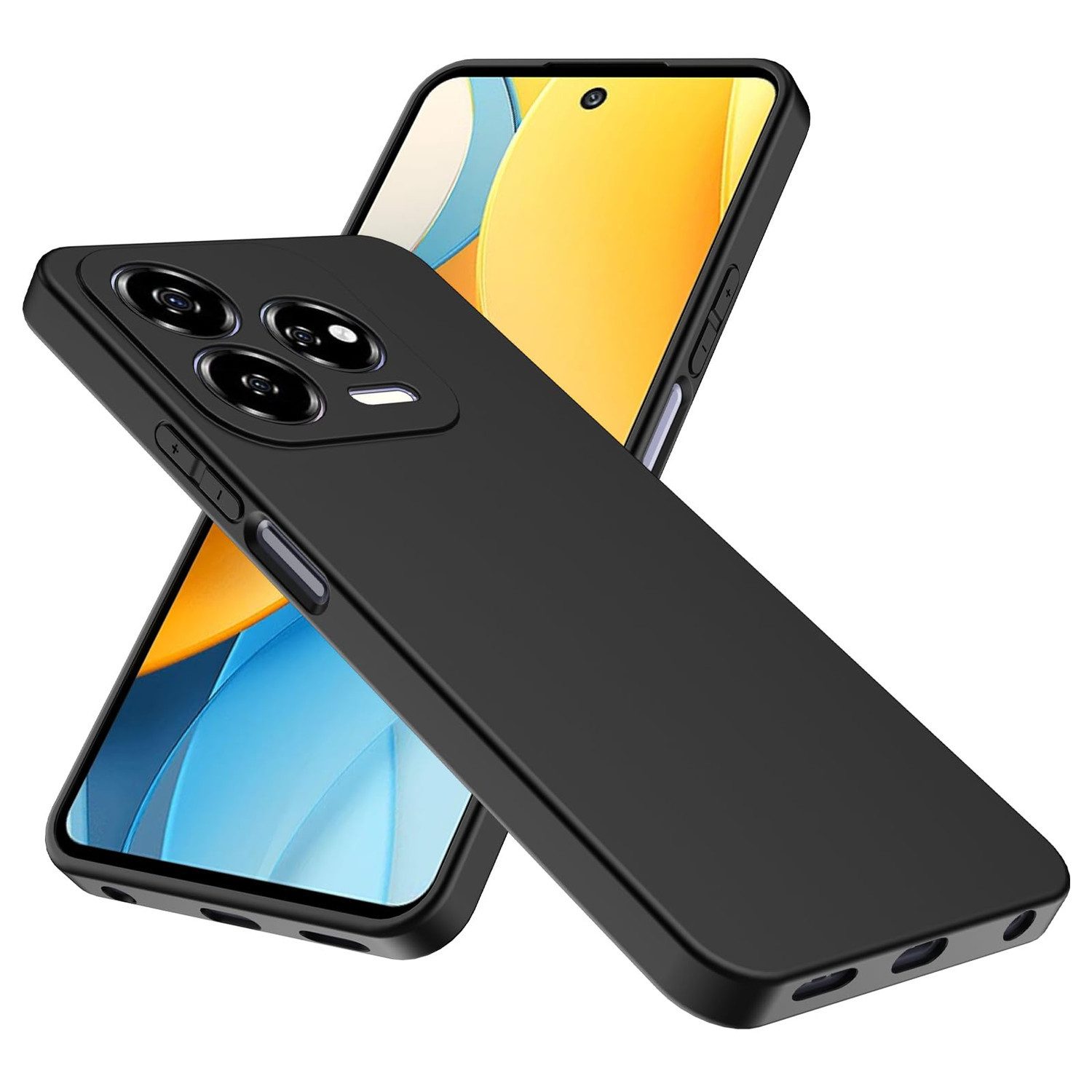 Handyhülle Silikon TPU Schutz für ZTE Blade V70 Vita Cover Schwarz