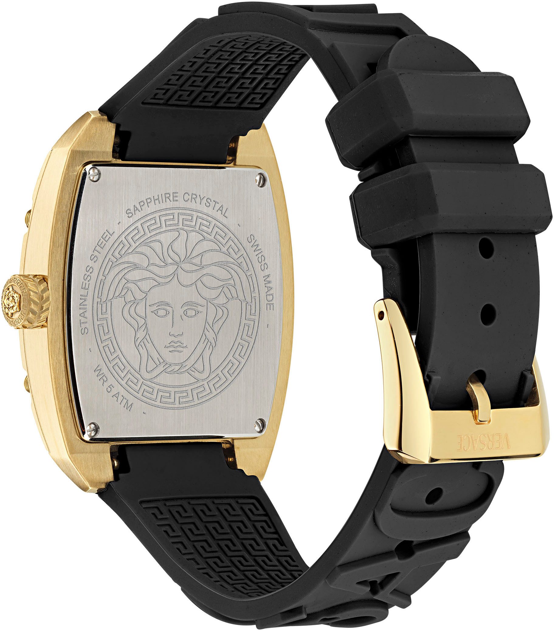Versace Quarzuhr DOMINUS LADY VE8K00624, Armbanduhr, Damenuhr, Saphirglas, Swiss Made, Leuchtindizes, analog