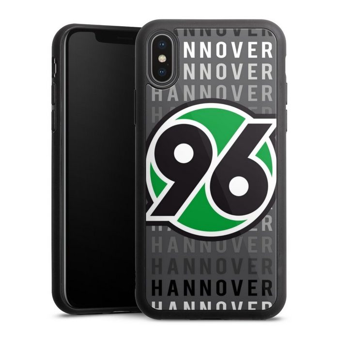 DeinDesign Handyhülle Hannover 96 H96 Offizielles Lizenzprodukt Hannover 96 - H96 Apple iPhone X Gallery Case Glas Hülle Schutzhülle 9H Gehärtetes Glas