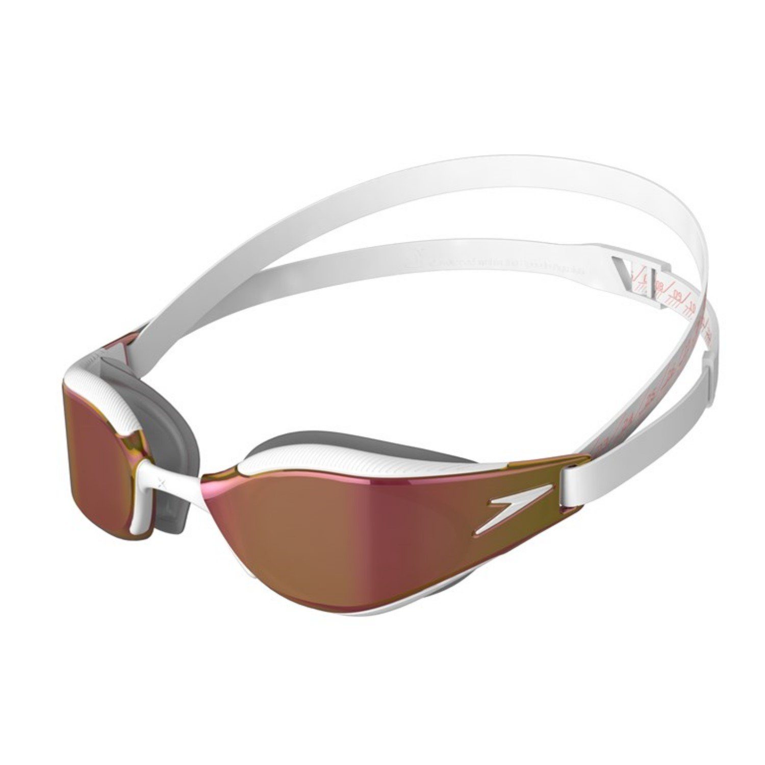 Speedo Sportbrille Schwimmbrille Fastskin Hyper Elite Mirror Weiß